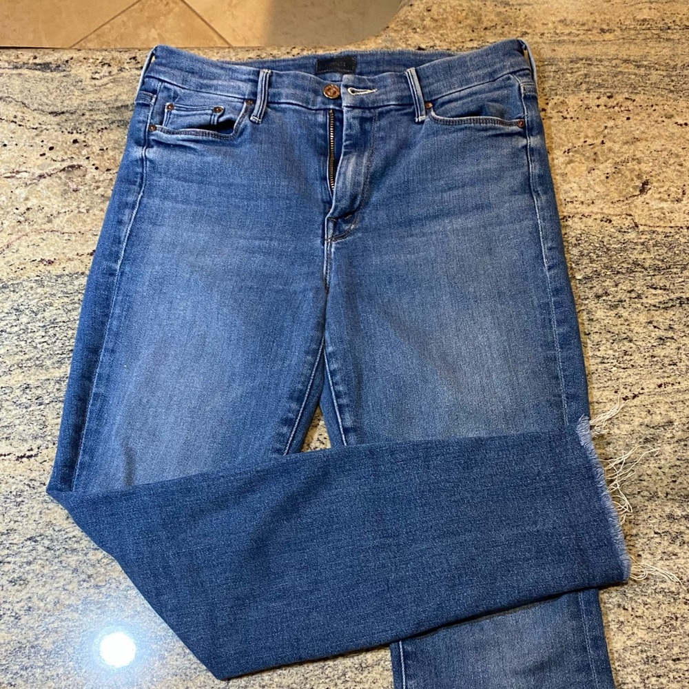 MOTHER the looker fray hem ankle